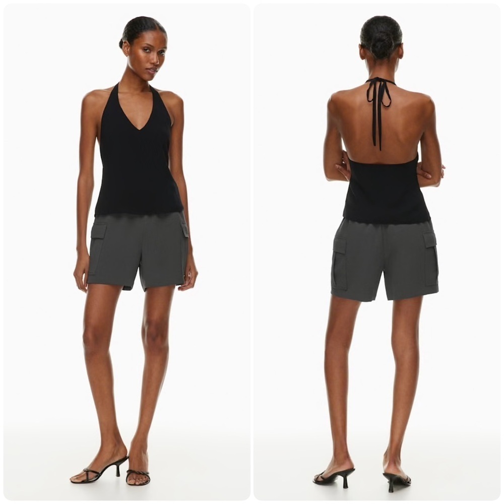 ARITZIA Wilfred Highlight Cargo Short L Large Black Shorts New NWT